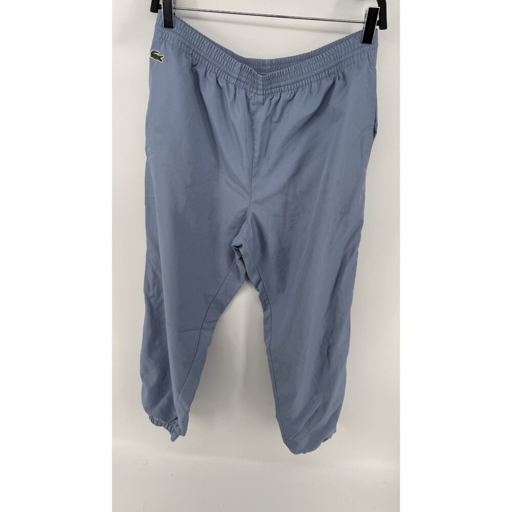 Vtg Lacoste Sport Track Pants Mens SZ M Blue Lined pants Elastic Waist